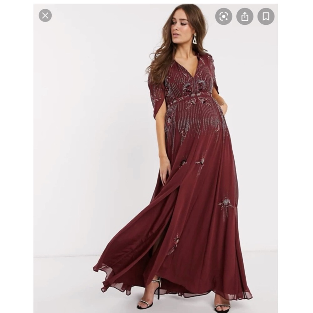 🤩 BEAUTIFUL ASOS MATERNITY BEADED GOWN 🤩